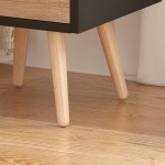 Κομοδίνο Selma pakoworld σε μαύρη-sonoma απόχρωση 29.7x29.7x45εκ