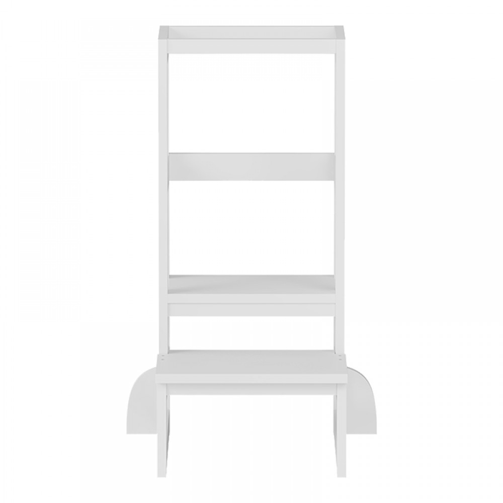 Παιδικός πύργος εκμάθησης Chiquel pakoworld τ. Montessori ξύλο σε λευκή απόχρωση 45.7x51x90εκ