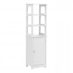 Ντουλάπι-στήλη Larben pakoworld mdf λευκό 40x33x150εκ