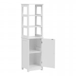 Ντουλάπι-στήλη Larben pakoworld mdf λευκό 40x33x150εκ