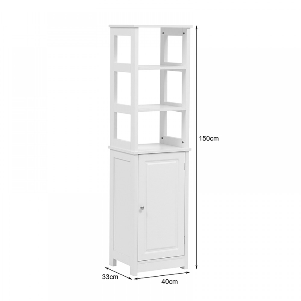 Ντουλάπι-στήλη Larben pakoworld mdf λευκό 40x33x150εκ