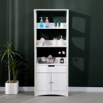 Ντουλάπι-στήλη Sejo pakoworld mdf λευκό 60x32.5x154εκ