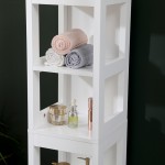 Ντουλάπι-στήλη Kelby pakoworld mdf λευκό 30x30x144εκ