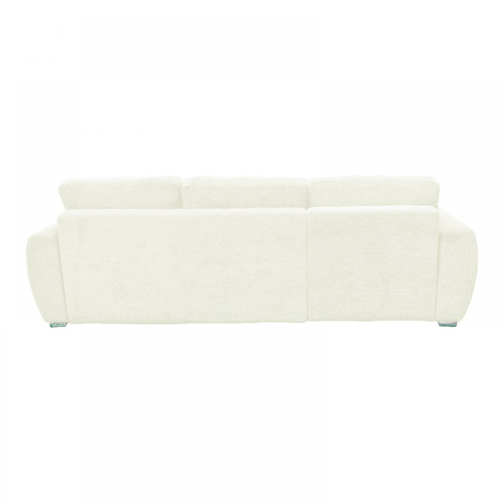 Γωνιακός αναστρέψιμος καναπές-κρεβάτι Vivad pakoworld ύφασμα σε μπεζ απόχρωση 275x164x91εκ