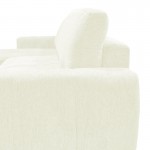 Γωνιακός αναστρέψιμος καναπές-κρεβάτι Vivad pakoworld ύφασμα σε μπεζ απόχρωση 275x164x91εκ
