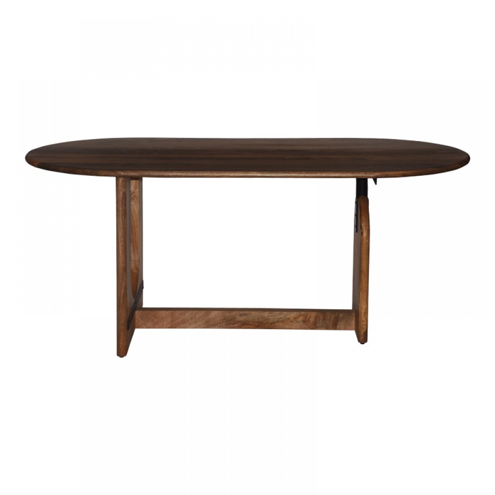 Τραπέζι Jenkou pakoworld mango ξύλο σε φυσική απόχρωση 180x90x76εκ
