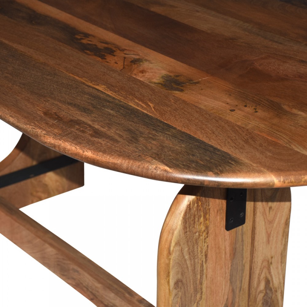 Τραπέζι Jenkou pakoworld mango ξύλο σε φυσική απόχρωση 180x90x76εκ