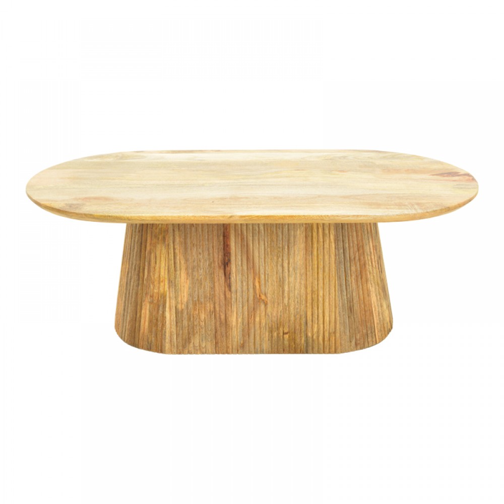 Τραπέζι σαλονιού Aithra pakoworld μασίφ ξύλο μάνγκο σε φυσική απόχρωση 120x60x42εκ