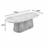 Τραπέζι σαλονιού Aithra pakoworld μασίφ ξύλο μάνγκο σε φυσική απόχρωση 120x60x42εκ