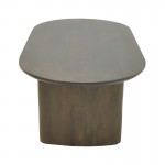 Τραπέζι σαλονιού Flute pakoworld wenge μασίφ ξύλο μάνγκο 130x65x40εκ