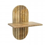 Ραφιέρα τοίχου Arcadia 3 τεμ pakoworld μασίφ ξύλο μάνγκο σε φυσική απόχρωση 30x20x40εκ