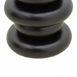 Βοηθητικό τραπέζι Circena pakoworld μασίφ μάνγκο ξύλο μαύρο Φ40x45εκ