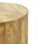 Τραπέζι σαλονιού Orban pakoworld μασίφ μάνγκο ξύλο σε φυσική απόχρωση Φ80x45εκ