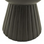 Βοηθητικό τραπέζι Nemira pakoworld μασίφ μάνγκο ξύλο μαύρο Φ30x35εκ