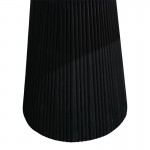 Τραπέζι Canicule pakoworld μασίφ ξύλο ακακίας σε μαύρη απόχρωση Φ120x75εκ