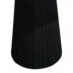 Τραπέζι σαλονιού Canicule I pakoworld μασίφ ξύλο ακακίας σε μαύρη απόχρωση Φ80x40εκ