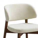 Καρέκλα Siena pakoworld rubberwood σε καρυδί-εκρού απόχρωση 48x50x81εκ