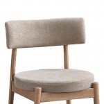 Καρέκλα Raudi pakoworld rubberwood σε φυσική-μπεζ απόχρωση 45.5x45.5x81εκ