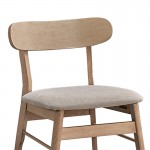 Καρέκλα Cairo pakoworld rubberwood σε φυσική-μπεζ απόχρωση 47x47x76εκ