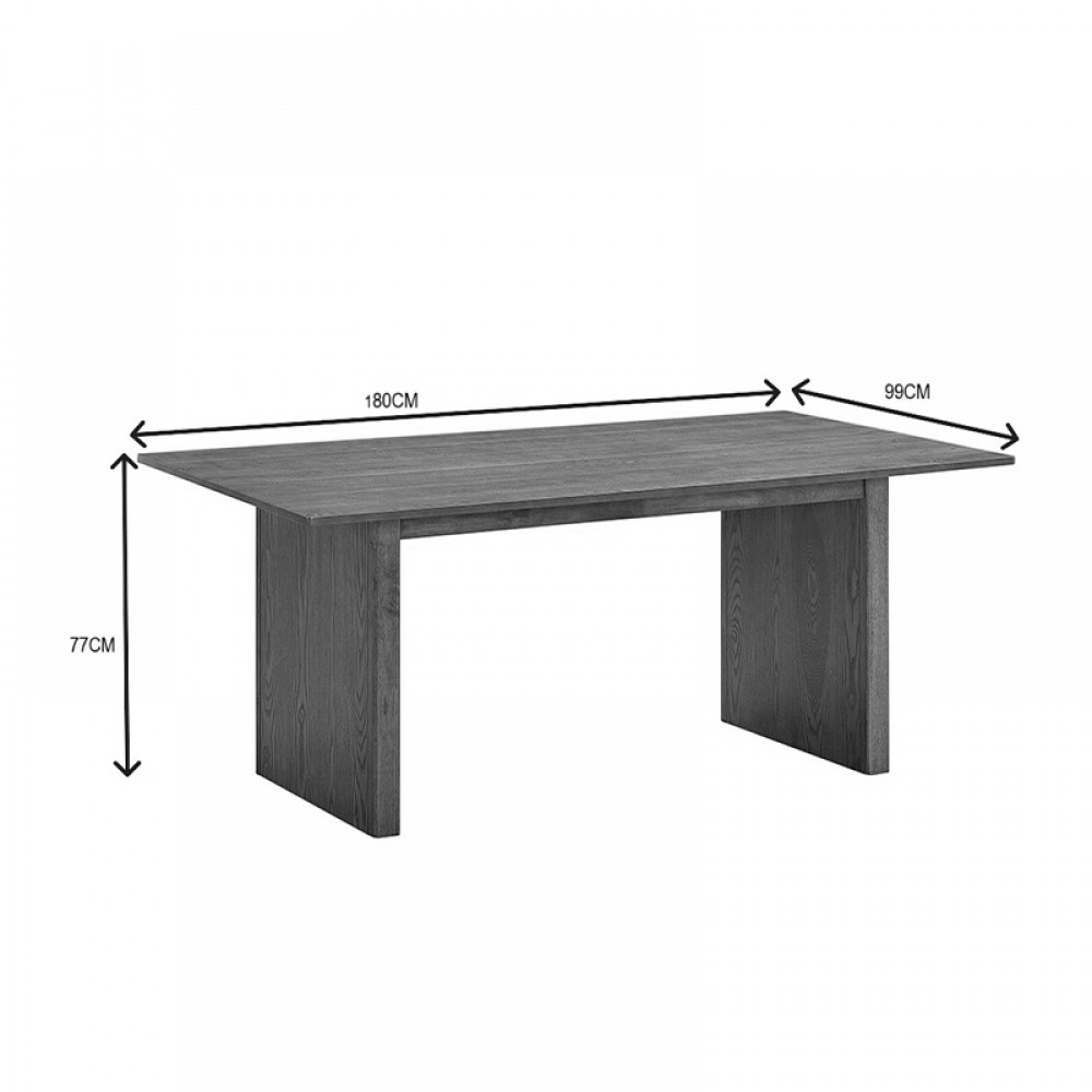 Τραπέζι Eleganza pakoworld mdf σε καρυδί απόχρωση 180x99x75.8εκ
