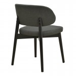 Καρέκλα Siena pakoworld ανθρακί ύφασμα και rubberwood 48x50x81εκ