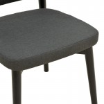 Καρέκλα Siena pakoworld ανθρακί ύφασμα και rubberwood 48x50x81εκ