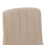 Σκαμπό μπαρ Dalby pakoworld sonoma rubberwood και μπεζ ύφασμα 50x45x102,5εκ