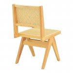 Καρέκλα Winslow pakoworld rubberwood-rattan σε φυσική απόχρωση 46x58x80εκ