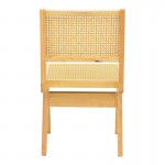 Καρέκλα Winslow pakoworld rubberwood-rattan σε φυσική απόχρωση 46x58x80εκ