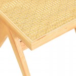 Καρέκλα Winslow pakoworld rubberwood-rattan σε φυσική απόχρωση 46x58x80εκ