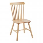 Καρέκλα Bristol pakoworld rubberwood σε φυσική απόχρωση 45x51x86εκ