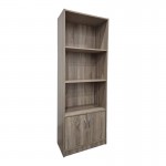Βιβλιοθήκη Tekaro pakoworld σε sonoma απόχρωση 60x29x166εκ