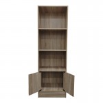 Βιβλιοθήκη Tekaro I pakoworld σε sonoma απόχρωση 57x33x180εκ