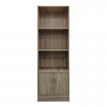 Βιβλιοθήκη Tekaro I pakoworld σε sonoma απόχρωση 57x33x180εκ