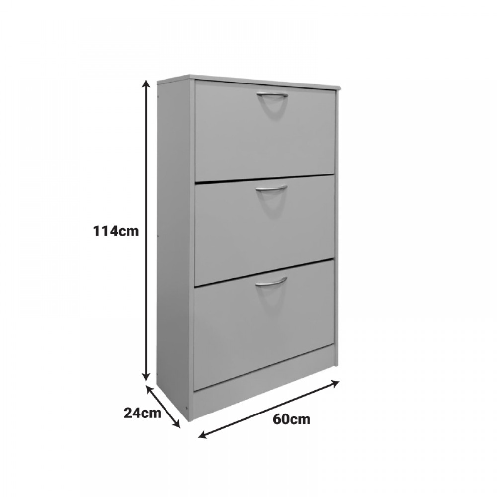 Παπουτσοθήκη Savaz pakoworld σε oak-ανθρακί απόχρωση 60x24x114εκ
