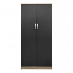 Ντουλάπα δίφυλλη Lego pakoworld σε sonoma-ανθρακί απόχρωση 80x42x180εκ