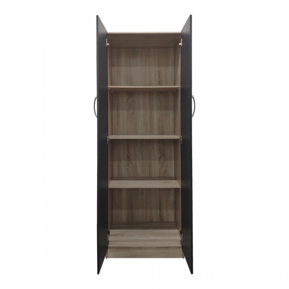 Ντουλάπα δίφυλλη Lego pakoworld σε sonoma-ανθρακί απόχρωση 60x42x180εκ