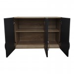 Πατάρι ντουλάπας τρίφυλλο Lego pakoworld σε sonoma-ανθρακί απόχρωση 90x41.5x60εκ