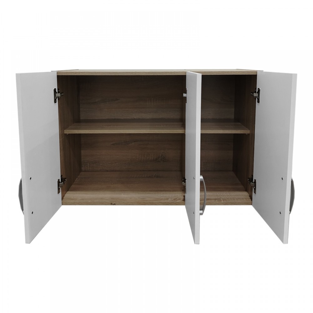 Πατάρι ντουλάπας τρίφυλλο Lego pakoworld σε sonoma-λευκή απόχρωση 90x41.5x60εκ