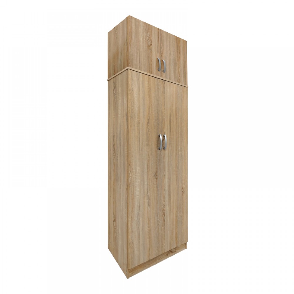 Ντουλάπα δίφυλλη και πατάρι Lego pakoworld σε oak απόχρωση 80x42x240εκ