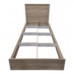 Κρεβάτι Athos pakoworld σε sonoma απόχρωση 90x190εκ