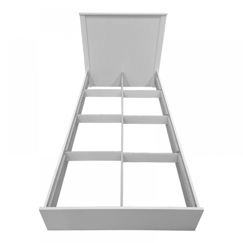 Κρεβάτι Athos pakoworld σε λευκή απόχρωση 90x190εκ