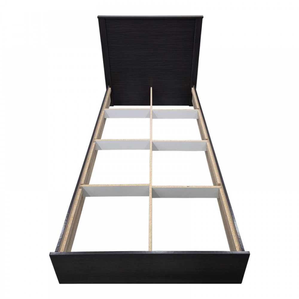 Κρεβάτι Athos pakoworld σε wenge απόχρωση 90x190εκ