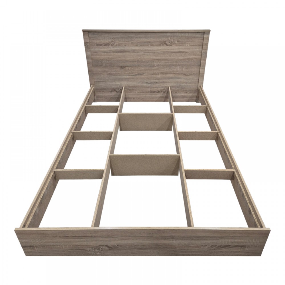 Κρεβάτι Athos pakoworld σε sonoma απόχρωση 140x200εκ