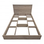 Κρεβάτι Athos pakoworld σε sonoma απόχρωση 140x200εκ