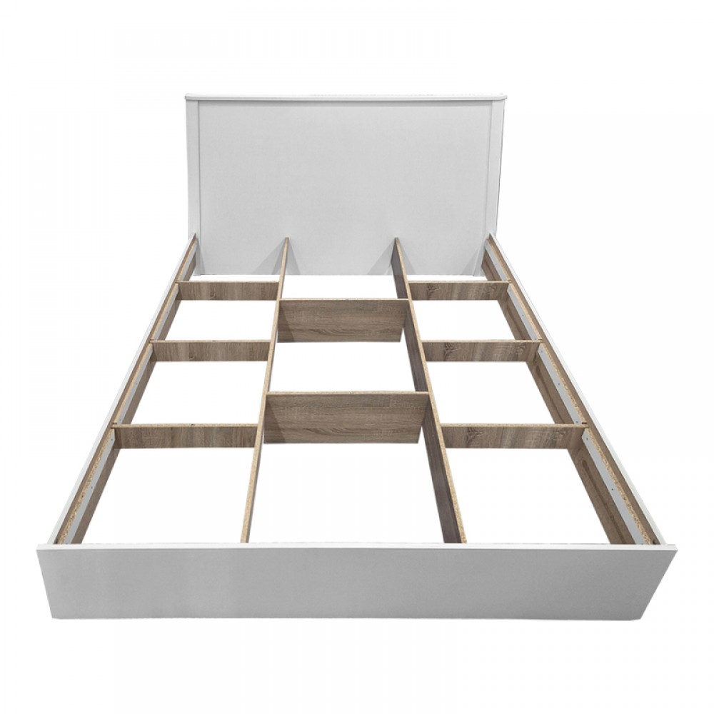 Κρεβάτι Athos pakoworld σε λευκή απόχρωση 160x200εκ