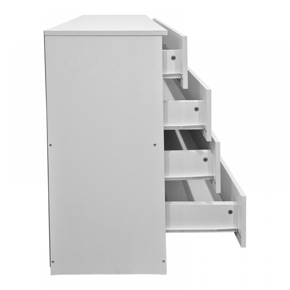 Συρταριέρα Athos pakoworld σε λευκή απόχρωση 80x40x79εκ