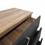 Συρταριέρα Athos pakoworld σε sonoma-ανθρακί απόχρωση 80x40x79εκ