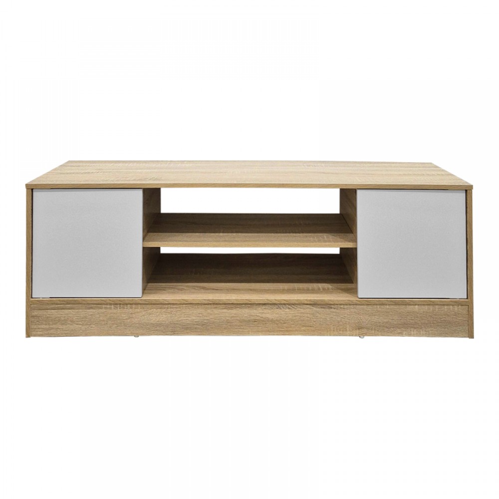 Έπιπλο τηλεόρασης Sasa pakoworld sonoma-λευκό 120x35x41.5εκ