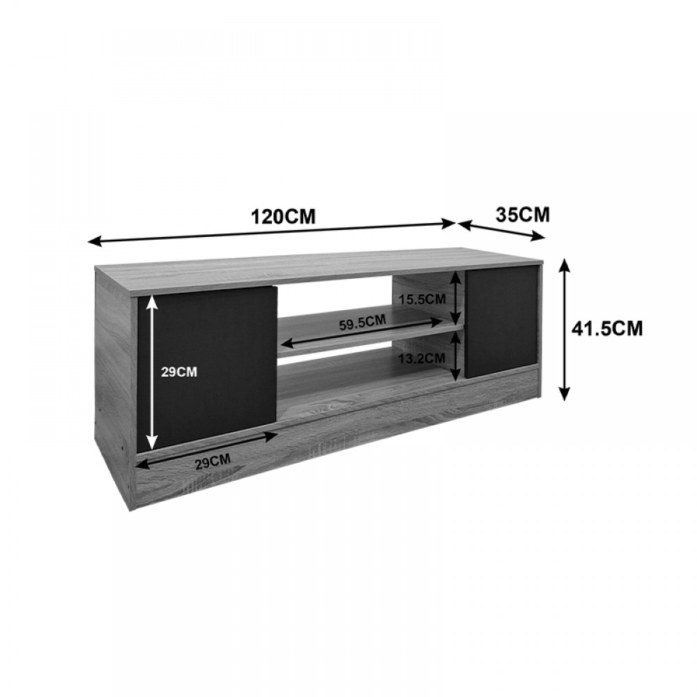 Έπιπλο τηλεόρασης Sasa pakoworld λευκό 120x35x41.5εκ